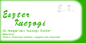 eszter kuczogi business card